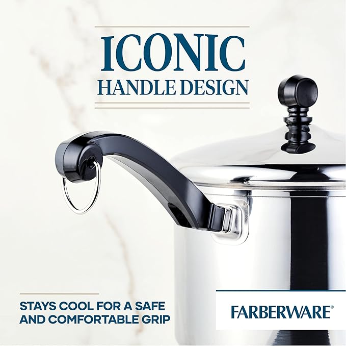 Farberware Classic Stainless Steel 3-Quart Covered Straining Saucepan