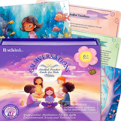 QUOKKA 65 Positive Affirmations Cards for Kids | Mindfulness for Kids with Mindful Practice, Visualization, and Icebreakers | Empower Emotional Well-Being with Meditation & Daily Affirmations XL Cards