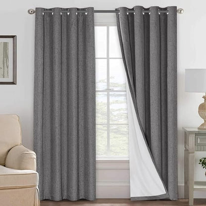 H.VERSAILTEX Linen Curtains 100% Blackout Curtains