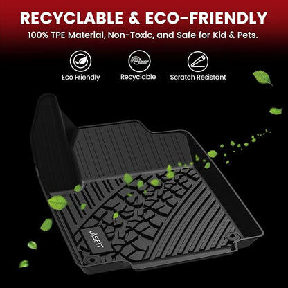 LASFIT Floor Mats & Trunk Mat for Jeep Grand Cherokee 2016-2021 Grand Cherokee WK 2022 All Weather TPE Custom Fit Car Cargo Liner Black