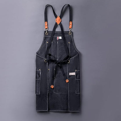 Aoomzoon Canvas Aprons for Men Chef Apron, Work Apron - 16oz Heavy Duty Cross