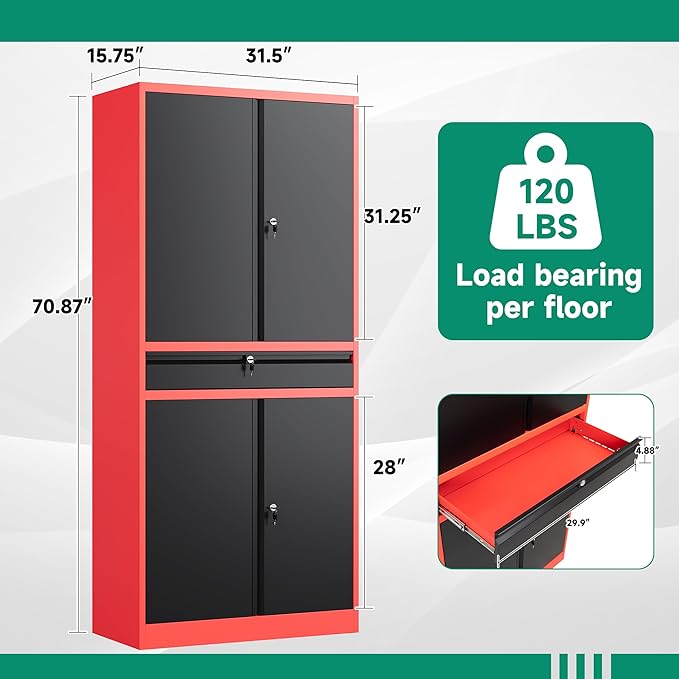 Letaya Metal Garage Storage Cabinet