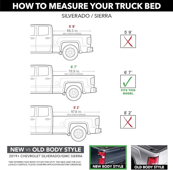 RealTruck BAK BAKFlip F1 Hard Folding Truck Bed Tonneau Cover | 772121 | Fits 2014 - 2018, 19 Ltd/Lgcy Chevy/GMC Silverado/Sierra Limited/Legacy, 2014 1500, 2015-19 ALL 6' 7" Bed (78.9")