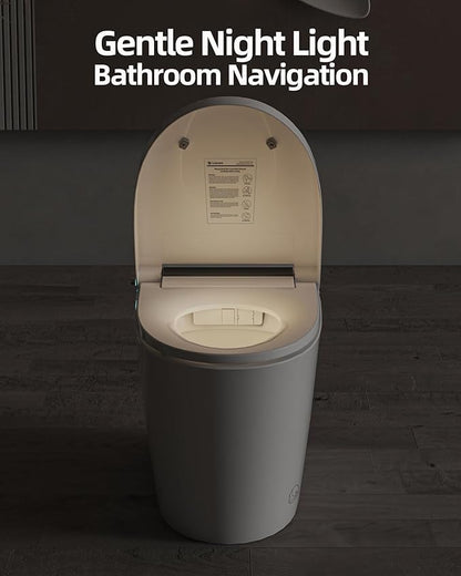 Luoware Smart Toilet Lite without Bidet, One Piece Elongated Modern Toilet