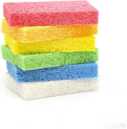 ARCLIBER Cellulose Sponges, Heavy Duty Scrub Kitchen Sponge No Scratching