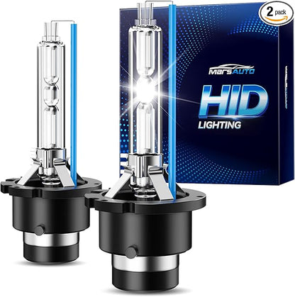 Marsauto D4S HID Bulbs, 66440 42402 42402WX (‎42402C1) for HID Assembly, 6000K Cold White 35W Bulb, Plug and Play, Pack of 2