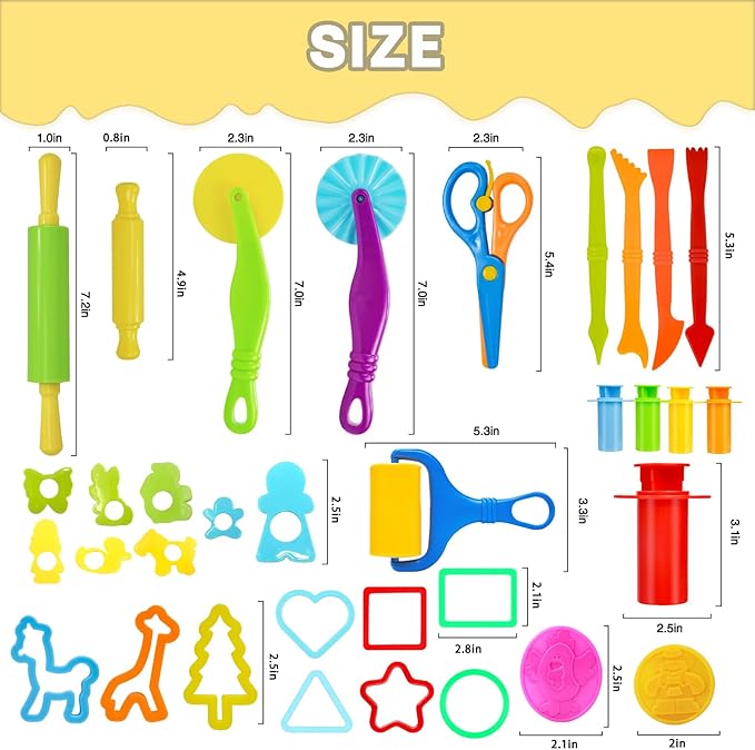 LCY WEDSHI Dough Tool Set, Dough Accessories Includes Animal Molds, Cutters