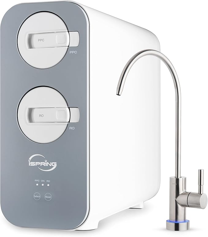 iSpring RO800G Tankless Reverse Osmosis System, 800 GPD Under Sink Water Filter