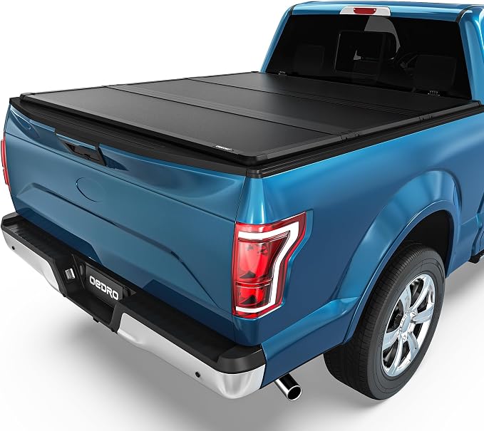 OEDRO FRP Hard Tri-fold Tonneau Cover Fold Truck Bed Covers Fits for Ford F-150 F150 2004-2014 with 6.5 Feet Bed