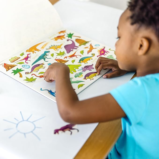 Melissa & Doug Sticker Collection Book: Dinosaurs, Vehicles, Space, and More - 500+ Stickers - FSC Certified