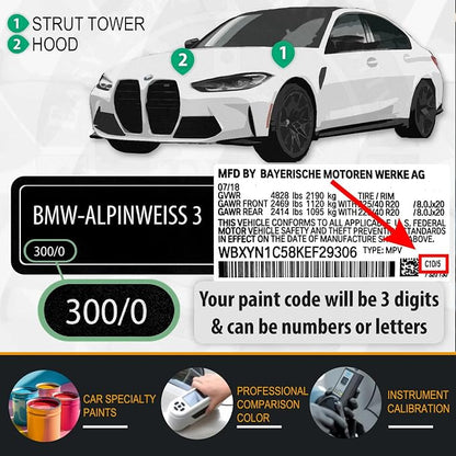 C3D Manhattan Green Metallic Car Touch Up Paint for BMW, Color Accurate Car Paint Scratch Repair Pen Kit Quick & Easy Fix Vehicle Chips and Automotive Nicks Scuff