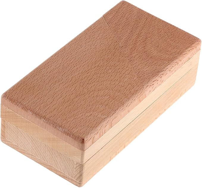 Gift Card Money Holder Puzzle Gift Case Box Big Secret Opening Impossible Box Puzzle Handmade 3D Brain Teaser Puzzle Magic Wooden Mysterious Box Gift Box Cube Game Box IQ Toys by AHYUAN (Natural)