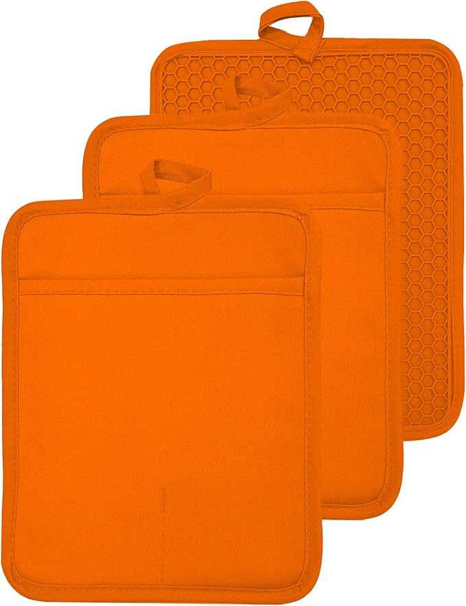 Oven Pot Holder with Pocket Cotton Heat Resistant Coaster Potholder Kitchen Hot