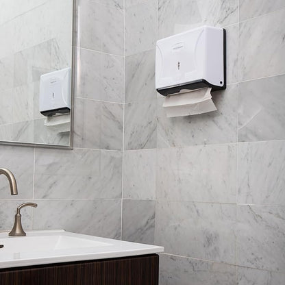 Mind Reader Paper Towel Dispenser, Tri-Fold Towel Holder, Wall Mount