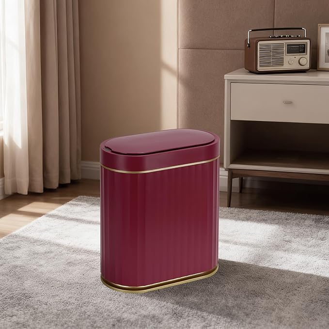ELPHECO Bathroom Motion Sensor Trash can 2 Gallon Automatic Garbage Can