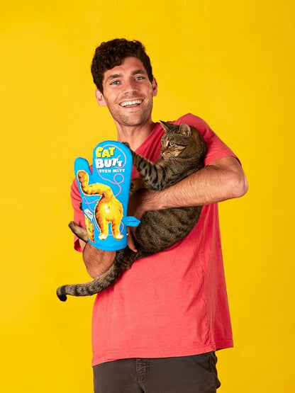 Blue Q Cat Butt Funny Oven Mitts