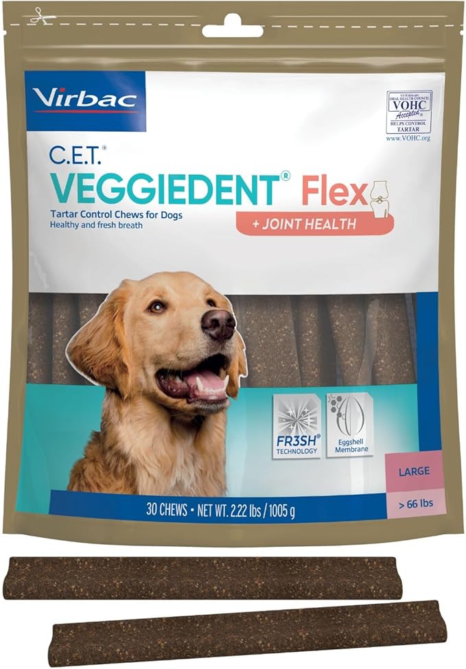 Virbac C.E.T. VEGGIEDENT Flex Tartar Control Chews