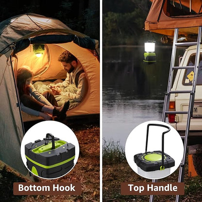Lepro 1500LM Battery Powered LED Camping Lantern, Waterproof Tent Light with 4 Light Modes, Camping Essentials, Portable Lantern Flashlight for Camping, Emergency Light, Power Outage, Not Rechargeable