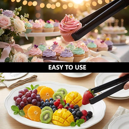 Serving Tongs 24 Pack, Plastic Disposable Salad Tongs