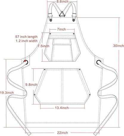 Jeanerlor - Denim Apron with Pockets