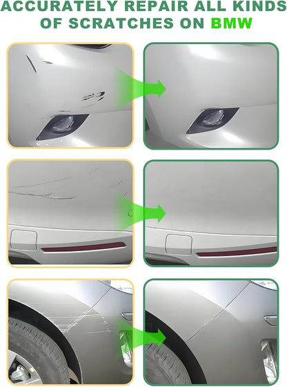 A96 Mineral White Metallic Touch Up Paint for BMW, Color Accurate Car Paint Scratch Repair Pen, Quick & Easy Fix Automotive Chips and Nicks