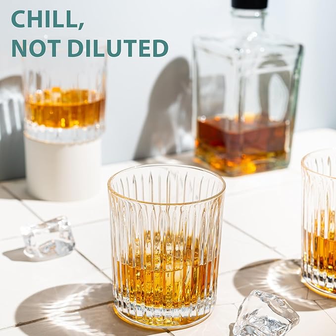 Optish Large Ice Cube Molds, 2 Pack Whiskey Square Ice Molds, 1.8 Inch Big Ice
