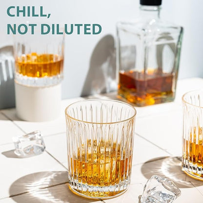 Optish Large Ice Cube Molds, 2 Pack Whiskey Square Ice Molds, 1.8 Inch Big Ice