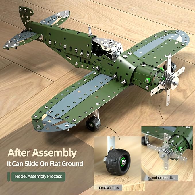 Model Airplane STEM Building Projects Toys - DIY Building STEM Projects Toys for Kids Boys Girls Ages 8-12-16, Assembly Science Kit Model Plane Birthday Gift Toys for Kids Boys 8 9 10 11 12 Years Old