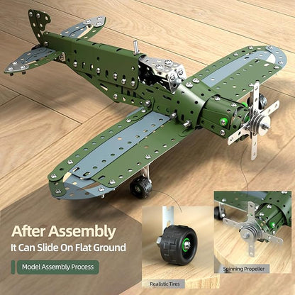 Model Airplane STEM Building Projects Toys - DIY Building STEM Projects Toys for Kids Boys Girls Ages 8-12-16, Assembly Science Kit Model Plane Birthday Gift Toys for Kids Boys 8 9 10 11 12 Years Old