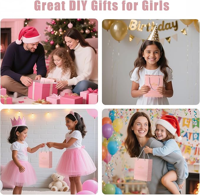 Emibele Bracelet Making Kit for Girls, 133 PCS Jewelry Making Kit DIY Art Crafts Toy with Portable Jewelry Organizer Box for Girls 5-12, Gifts for Teens Women on Birthday Valentines Christmas