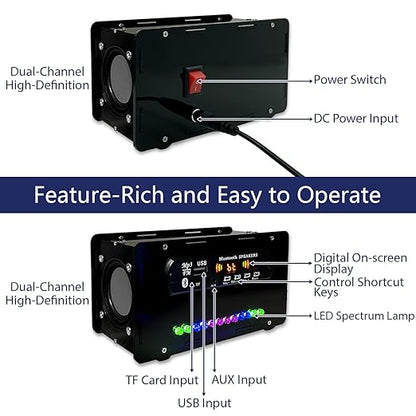 YYSOLDER Speaker Soldering Practice Kit Raaadio AUX Player Level Indicator Dual Channel Electronic Project kit DIY Electronic kit