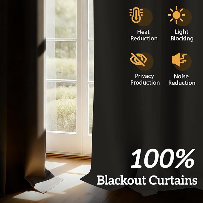 100% Blackout Curtains 84 Inch Length