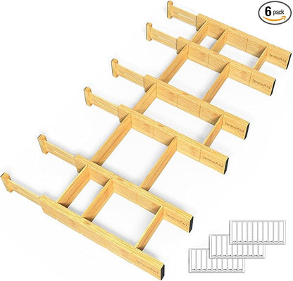 SpaceAid Bamboo Drawer Dividers