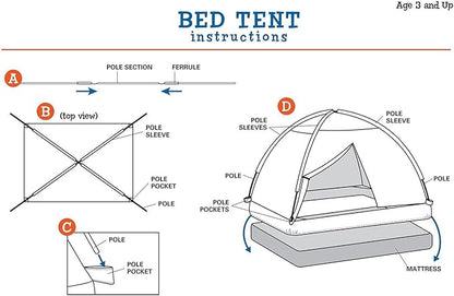 Pacific Play Tents 19710 Kids Rad Racer Bed Tent Playhouse - Twin Size , Yellow