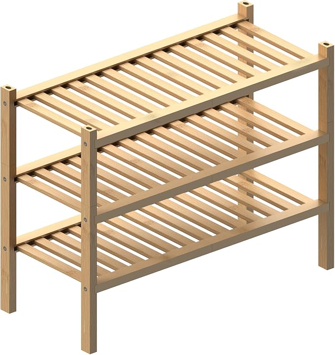 ROMGUAR CRAFT (Thick Bamboo Shoe Rack