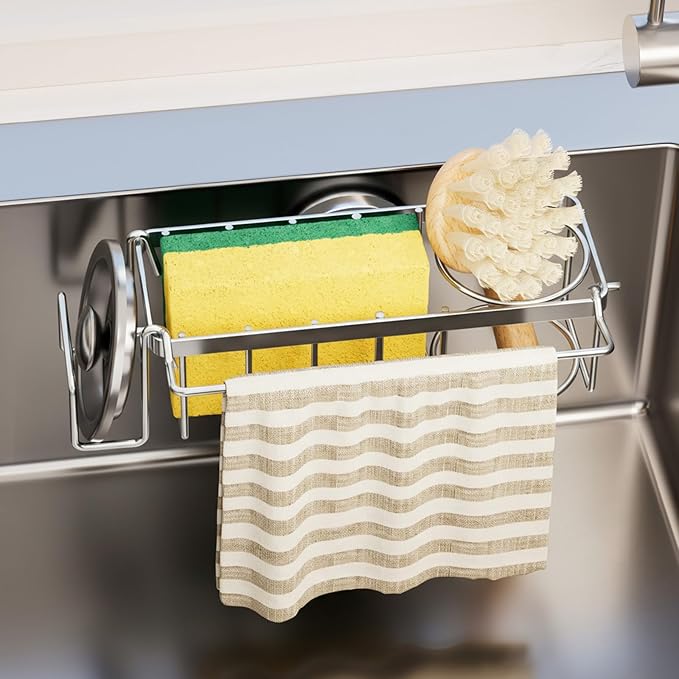 TAILI 4-in-1 Sponge Holder for Kitchen Sink