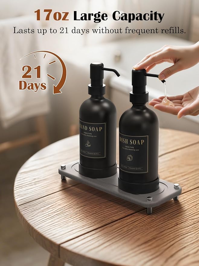 Luxspire Soap Dispenser Set, Hand Soap Dispensers