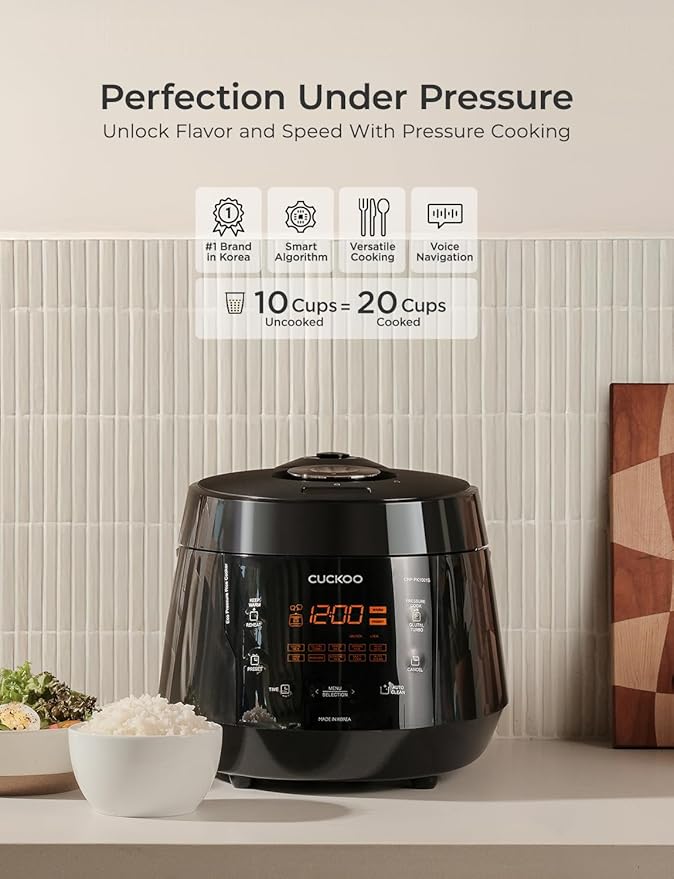 CUCKOO High Pressure Rice Cooker 10-Cup Uncooked / 20-Cup Cooked