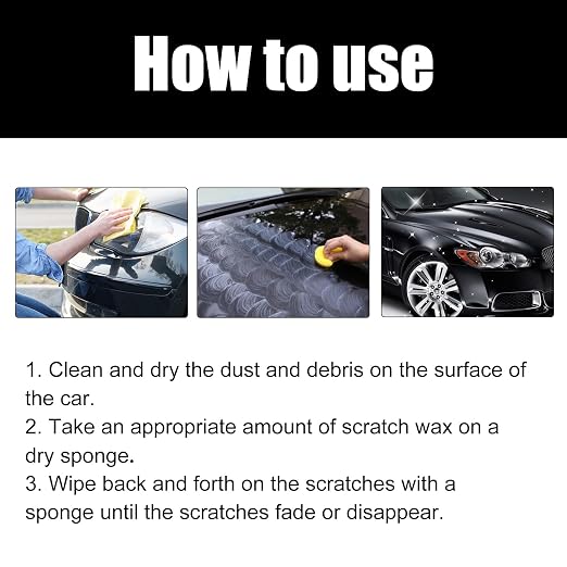 Scratch Remover for Vehicles,2026 New Scratch Removal Wax,Containing Wiping Sponge car Paint Scratch Repair Polishing Wax,Used for Deep Scratches on Various Vehicles (2pc)