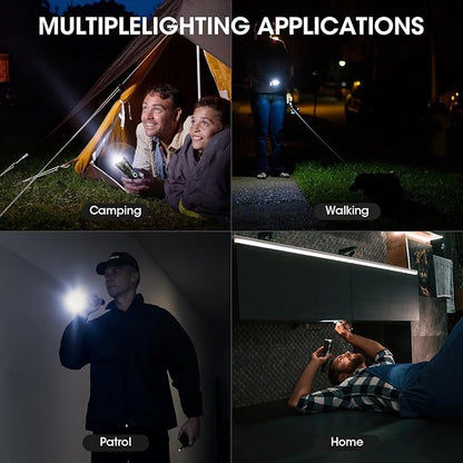 3 Pack Rechargeable Flashlight High Lumens - 99,000LM Super Bright LED Flash Light for Home with 5 Modes, Powerful Waterproof Handheld Flashlight for Camping Emergencies (L-3P) (L-3P)