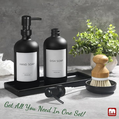 GMISUN Kitchen Soap Dispenser Set, 17 fl oz Dish Soap Dispenser