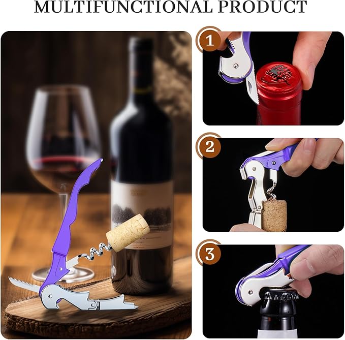 HYZ 2-Pack Wine Opener Waiter Corkscrew, Professional Wine Key