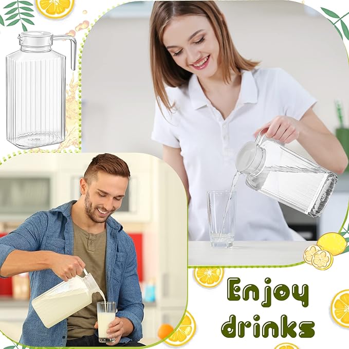 Panitay 4 Pcs 51 Ounces Plastic Pitcher