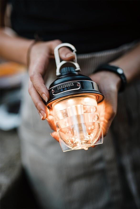 Barebones Beacon Hanging Light ??Antique Bronze, Rechargeable LED Camping Lantern with Adjustable Brightness ??Weatherproof Vintage-Style Hanging Lantern for Outdoor Adventures and Year-Round Use