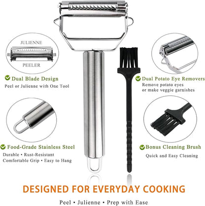 Sunkuka Potato Apple Vegetable Peeler Julienne Peeler
