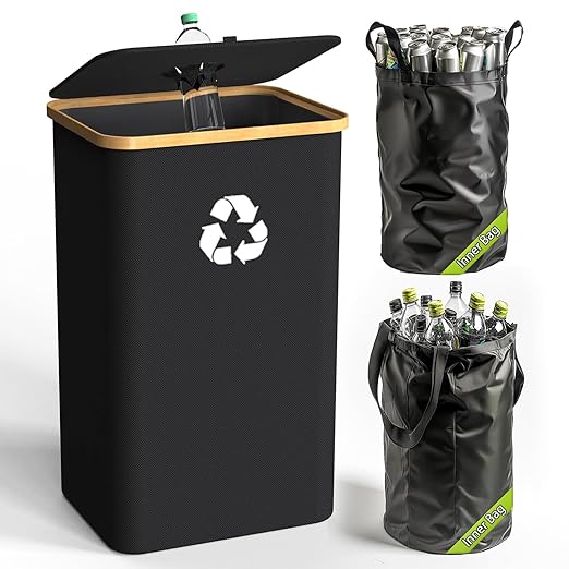 Recycling Bin for Kitchen Indoor Home, Large 26 Gallon 100L Recycle Bin