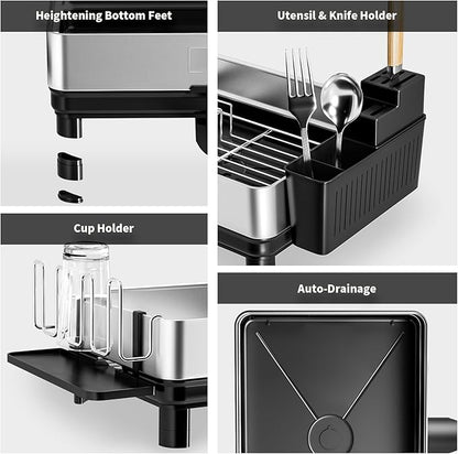Ewaiira Dish Drying Rack, 304 Stainless Steel Dish Racks