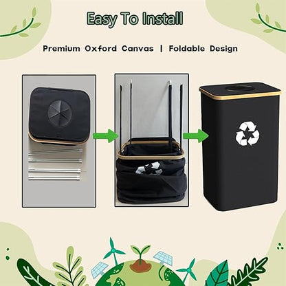 Recycling Bin for Kitchen Indoor Home, Large 26 Gallon 100L Recycle Bin