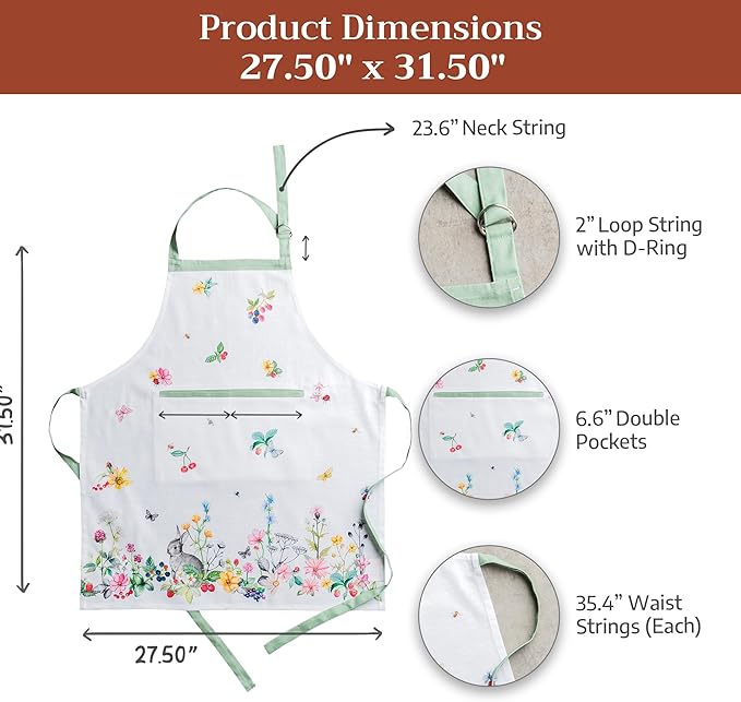 Maison d' Hermine 100% Cotton Apron