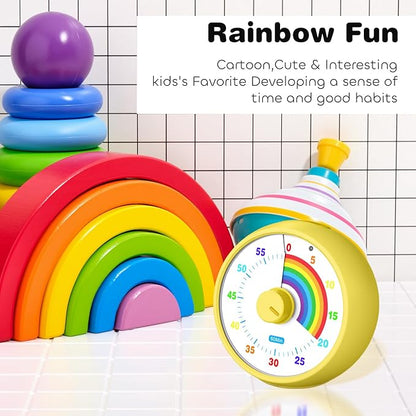 Visual Timer for Kids, 60-Minute Countdown Timer for Classroom Office Kitchen